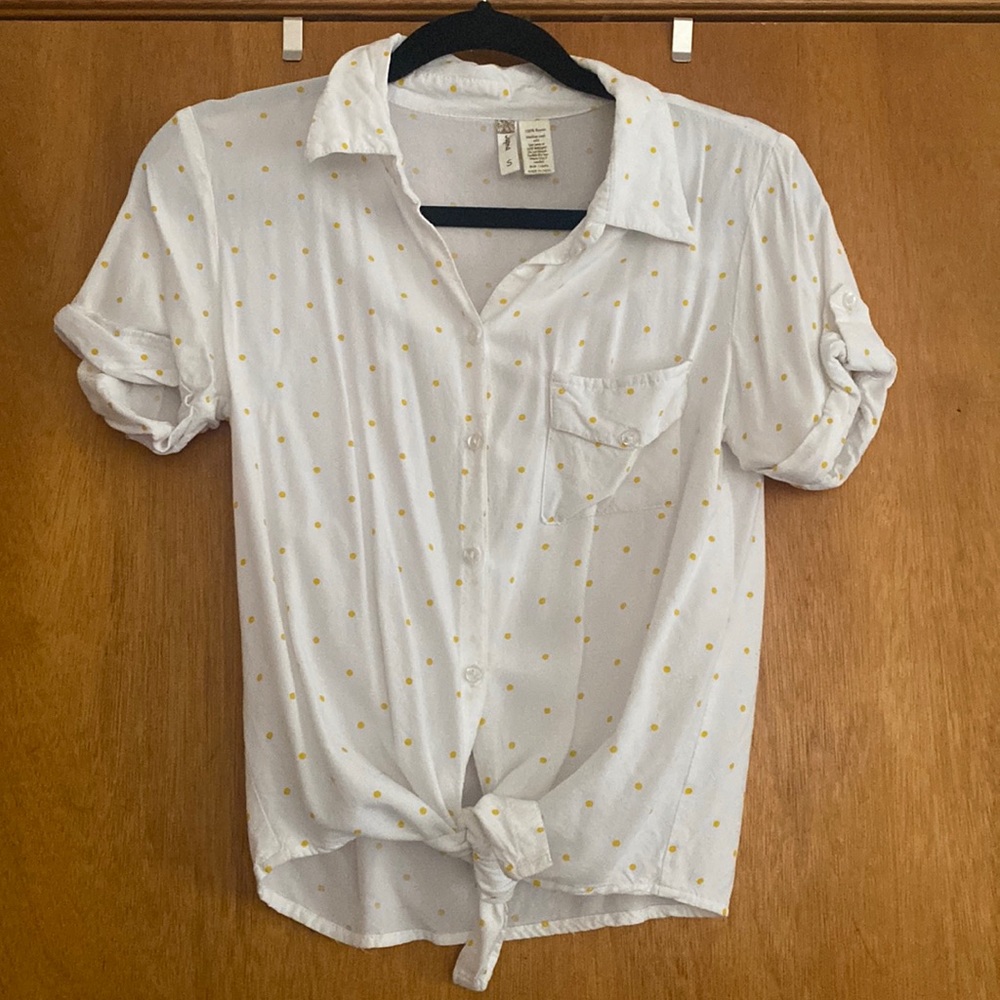Button Down Tie Top
